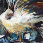 "leidende Möwe", 2009, Nr.074::60x80cm, Leinwand